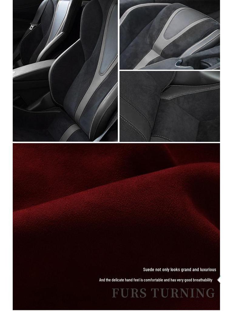 Universal Suede Car Seat Cover: Full Coverage, Ventilated, All-Season Cushion