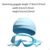 Kids Swimming Goggles Swim Cap Adjustable for Children Age 312 Gift White