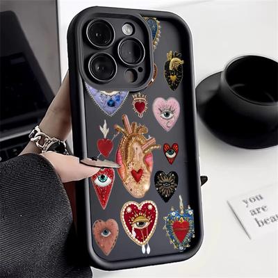 Für Xiaomi Redmi 12 13 12C 13C 14C Redmi Note 14 13 12 Pro Plus 12S 11S 10S 11 Böser Blick Kunst Liebesherz Muster Handyhülle Abdeckung