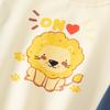 Cartoon pattern new boys sweater, cute lion casual jumper, no hat round neck long sleeve children's sweater