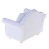 1/12 Dollhouse Miniature White Sofa With Back Cushion Doll House Accessories