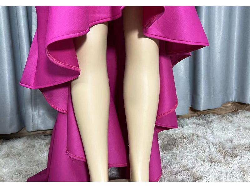2023 African Solid Color Loose Fit Evening Dress, Slim Long Skirt, Cross-Border Exclusive