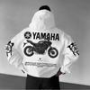 Oversized Unisex Streetwear Hoodie Pink Sports Car Print Loose Fit Long Sleeve Pullover Women Men