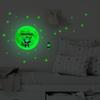 1 Pcs Glow Moon Snowflake Christmas Wall Sticker Paper Glow Room Decoration Wall Decal Self Adhesive