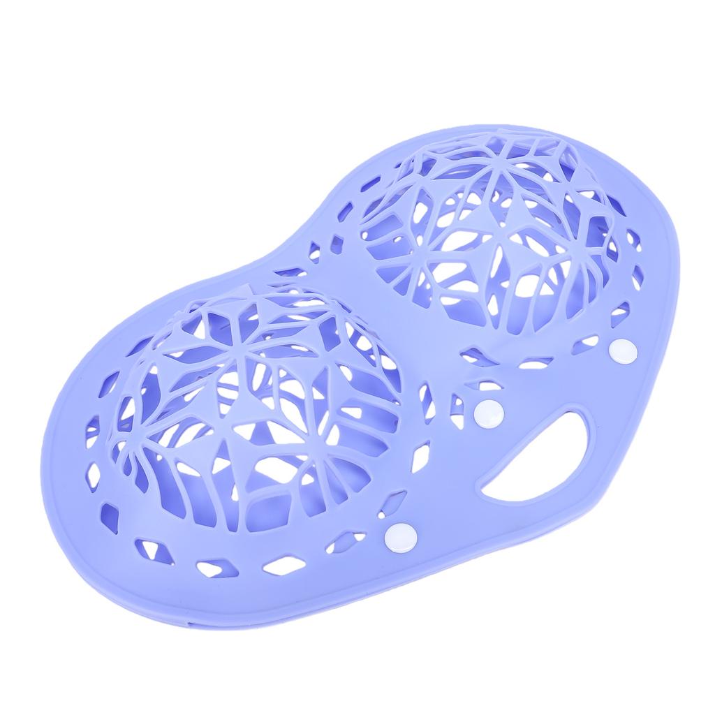 Silicone Bra Wash Bag Laundry Bag with Button Closure and Hanging Loop for Washing Machine Purple