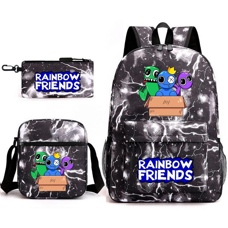 Rainbow Friends Gra Rainbow Friends Plecak Szkoła Podstawowa Torba Szkolna Gwiazda Zestaw Trzech Sztuk