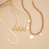 Cold Wind Snake Bone Chain Long Necklace, Sweet Wind Metal Disc Collarbone Chain Necklace Decoration For Women