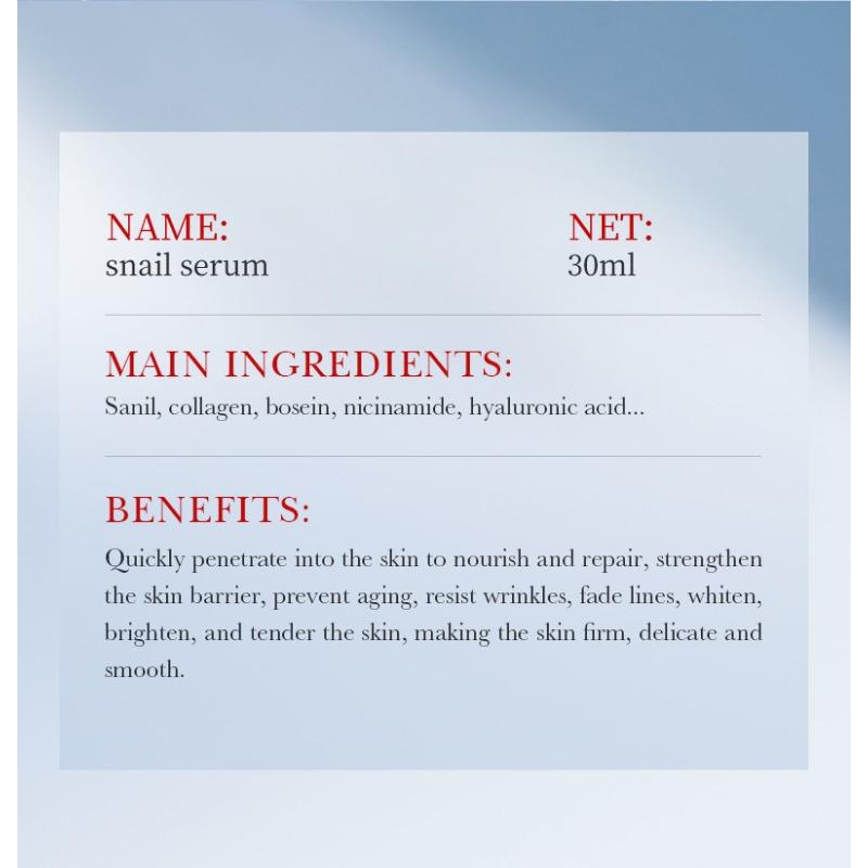 Snail Essence Brightening Double Essence Facial Tightening Whitening Moisturizing Repair Improving Dark Yellow