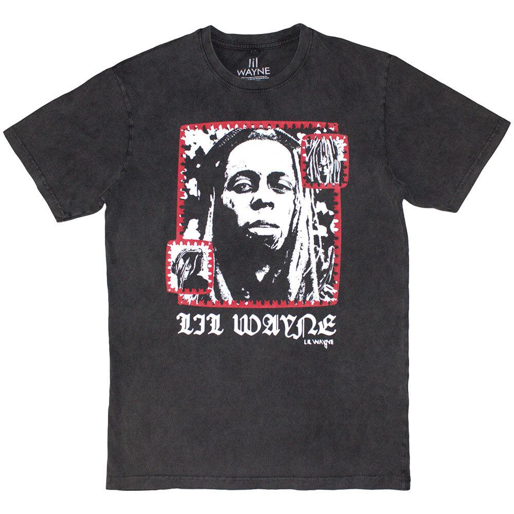 Унисекс футболка Lil Wayne с эффектом stonewash: Моно Фото (большой) 2XL