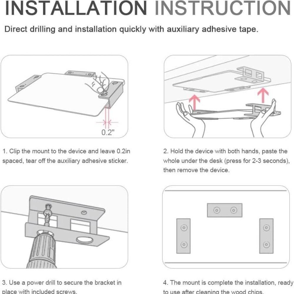 With Screw Metal Under Desk Laptop Mount Space Saving Screw Mounting Under Table Notebook Organizer Metal Frame