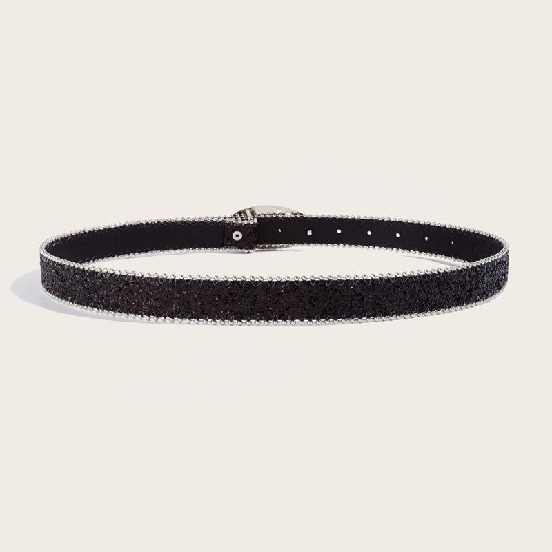 Modern Women Jeans Belt Round Buckle Punk Belt Impressive Style for Beach