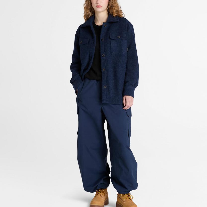 Timberland Mid-Rise Loose Solid Color Parachute Casual Pants Women bottoms A41FB-451