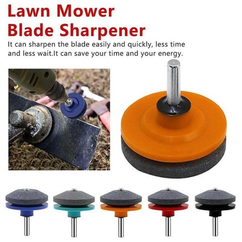 1Pcs Lawn Mower Sharpener Lawnmower Sharpener for Power Hand Drill for Power Hand Drill Knife Sharpening Stone Grindstone