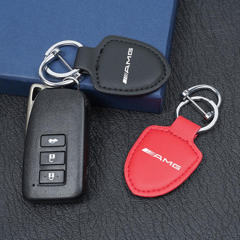 Auto Leder Schlüsselanhänger Ring Luxus Schild Schlüsselanhänger Reifenventilkappe Für Mercedes Benz AMG GLE GLS CLA CLE GLC CLS GLA W223 W213 WI3