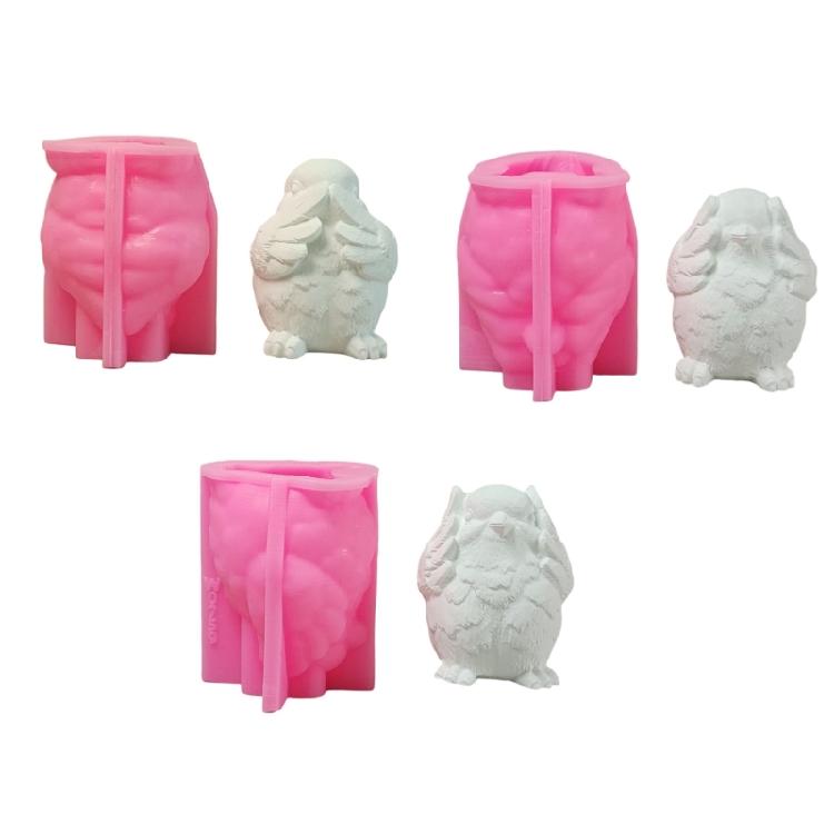 Lovely Animal Candle Molds Castings Molds 3D Bird Silicone Moulds Epoxy Resin Molds Plasters Molds Ornament Molds