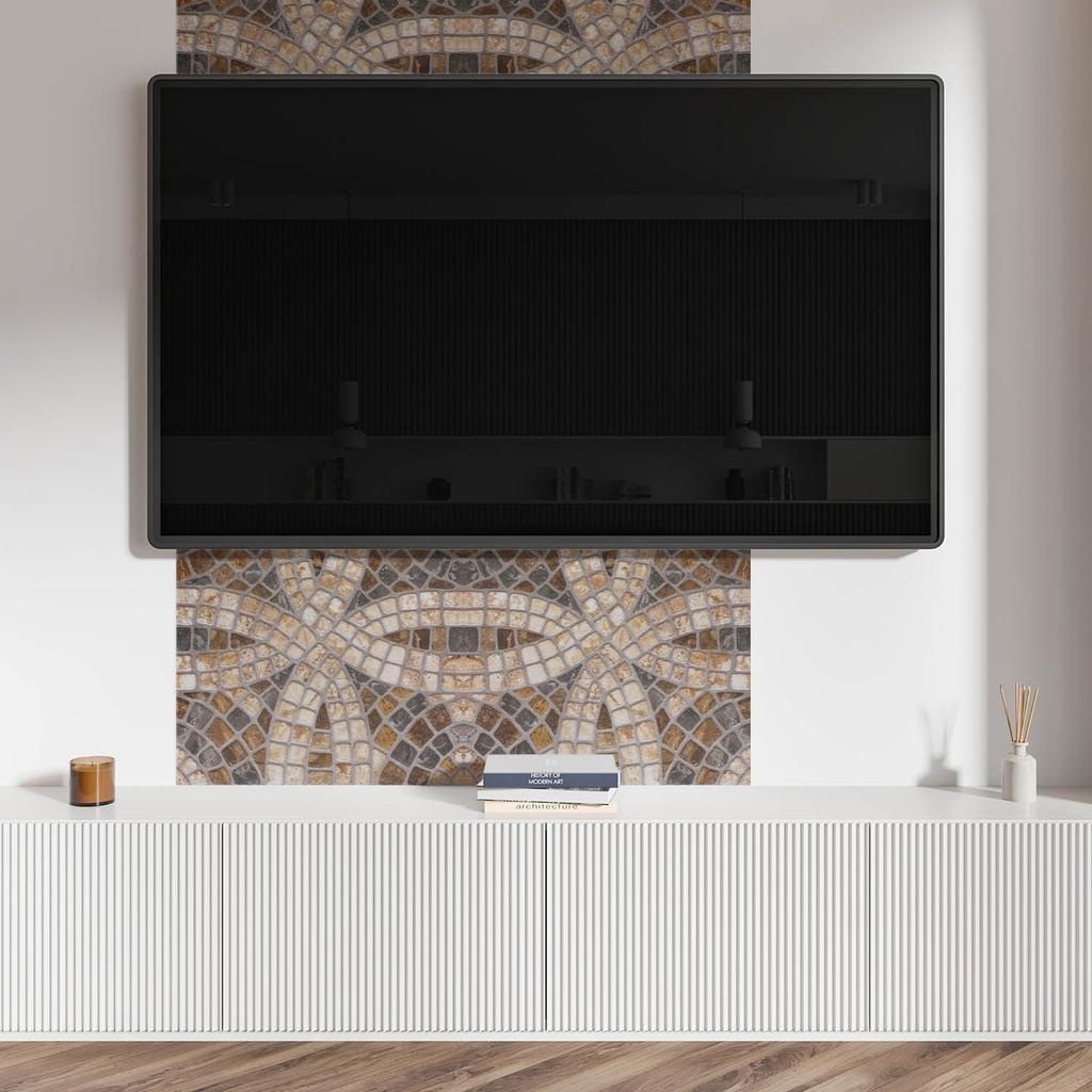 Winylowy Panel Z Motywem Do Łatwej Metamorfozy Ściany 100X50 Cm Wzór Mozaikowy W Splocie