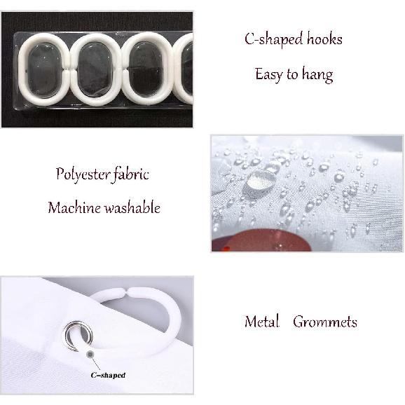 Japanese Shower Curtain Wooden Wall Gate Garden Outside Courtyard Green Plant Rustic Doorway Circle Park Natural Scenery Bathroom Decor Fabric