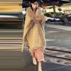 Winter Hooded Cape Poncho - Fleece Lined Extra Thick Mid-length Eco-friendly Outerwear