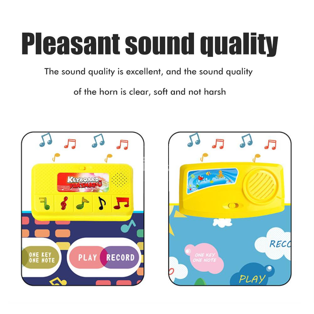 Piano Mat for Kids Double Keyboard Music Play Mat Build In Song Accompaniment Crawling Mat Piano Early Education Toy
