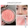 [Free Brush Included] Petal Highlight Blush All-In-One Palette, Long-Lasting, Delicate, Brightening, Pearlescent Rose, Whitening, Nude Makeup Rouge