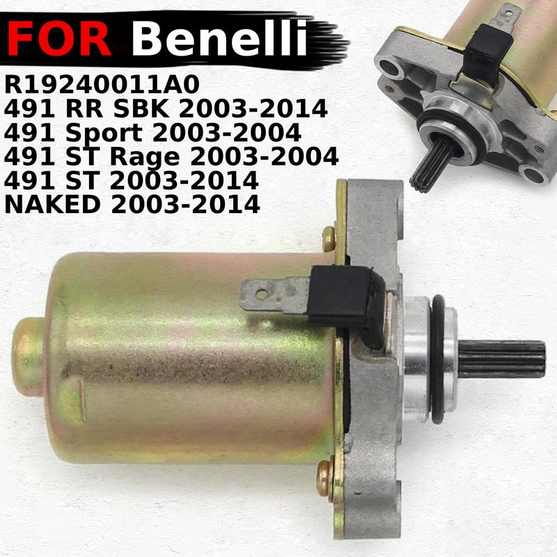 

Motorcycle 12V Starter Motor For Benelli 491 RR SBK Sport ST Rage NAKED (FRANCO MORINI) 2003-2014 R19240011A0
