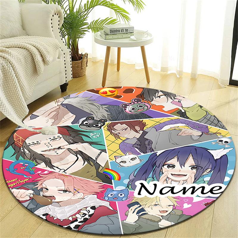 Personalized F-Fairy Tail Round Chair Office Rug - Perfect for Mat, Office Chair & More - Ideal Gift for Birthdays and Holidays