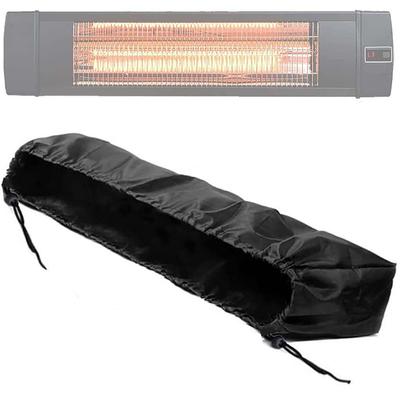 Nouvelle Housse de Chauffage de Patio Murale Noire Oxford 420D Imperméable Protecteur de Chauffage Infrarouge Housse de Chauffage de Patio avec Cordon de Serrage