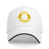 LIONS INTERNATIONAL Logo Stickerei Schwarze Baseballkappe mit Gelb-Weißem Design Klassische Verstellbare Passform für Erwachsene