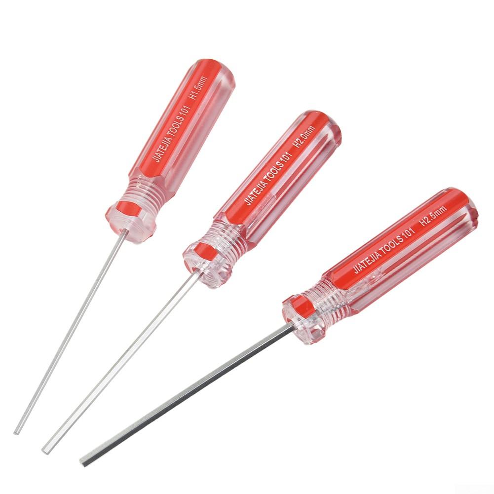 Models Hexagon Screwdriver Silver+Red Single Flat Head Hex Toys