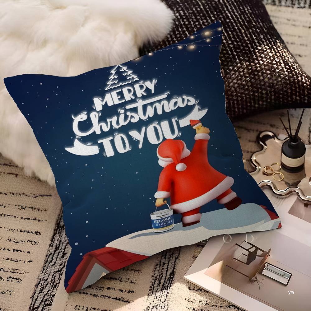Christmas Tree Ball Decoration Pillow Case Cushion Cover Car Throw Pillow Case For Sofa Car Christmas Gift 40x40cm 45x45cm