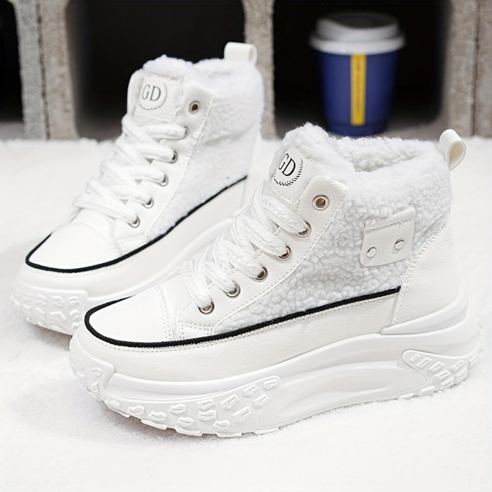 Nya tjockbottnade korta stövlar dam snöstövlar varma bomullsskor