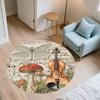 Vintage Dragonfly,Round Area Rug,Carpet Rug for Living Room Bedroom Sofa Playroom Decor,Non-slip Floor Mat