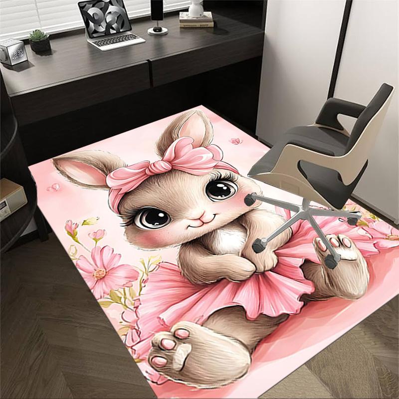 

1PC rabbit flower Non-Slip Floor carpet, Office, family, bedroom, Studio - Large Area Rug, Vibrant Colors-C0496 60cm by 90cm