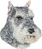 Schnauzer I - hundformad tygmärke, broderat tygmärke, unik dekoration för Art-Dog ryggsäck