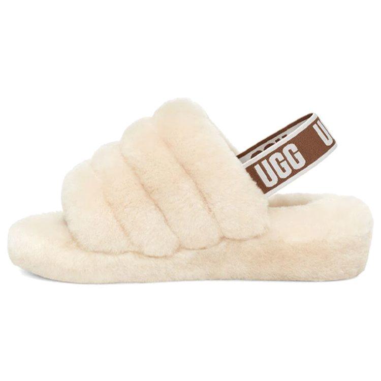 UGG Ciabatte Fluff Yeah Bianche Donna 1095119-NAT