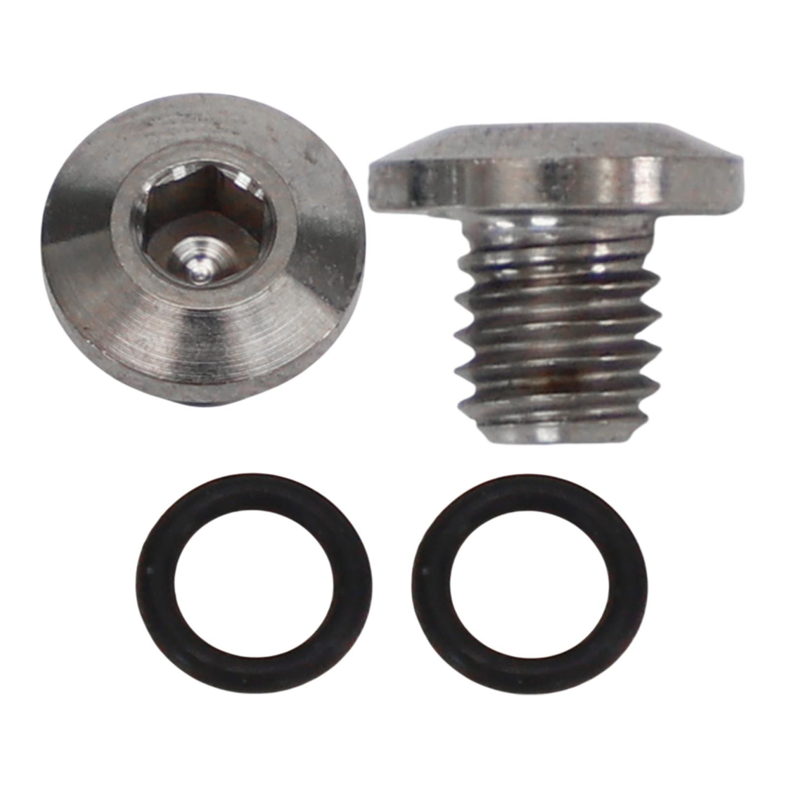 

High Performance Bicycle Bleed Screw Kit 2pcs with O Rings for Brake Systems серебряный