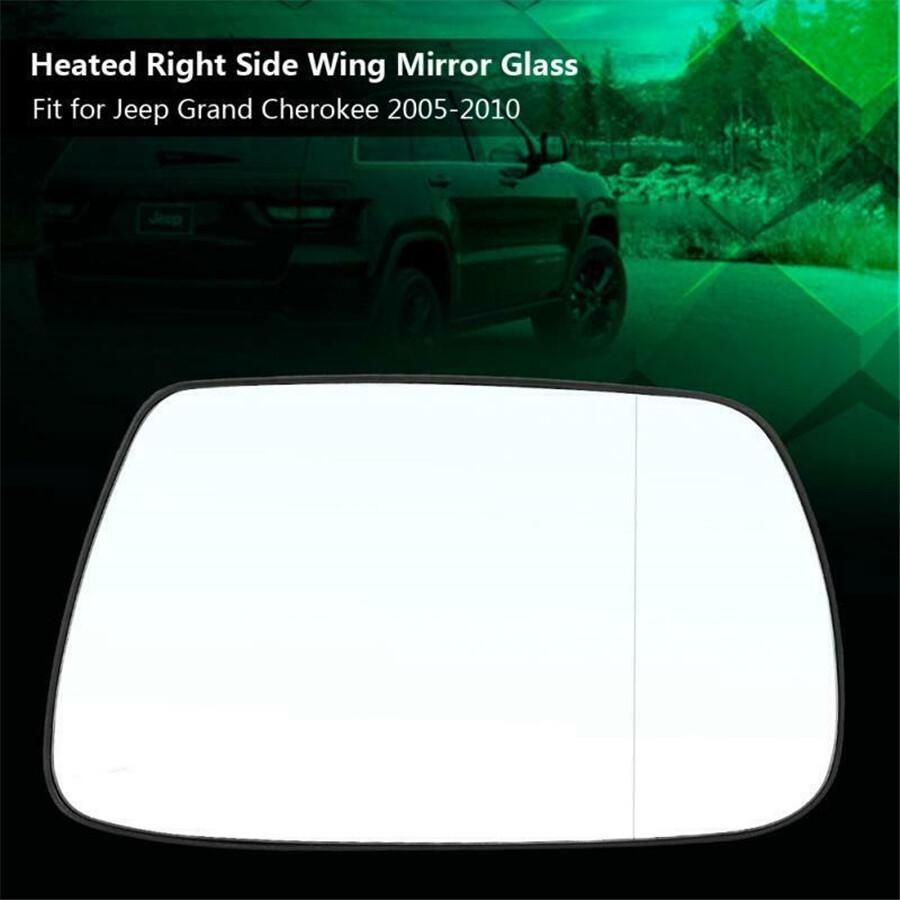 Right Rearview Heated Mirror Glass Replacement For 2005 -10 Jeep Grand Cherokee