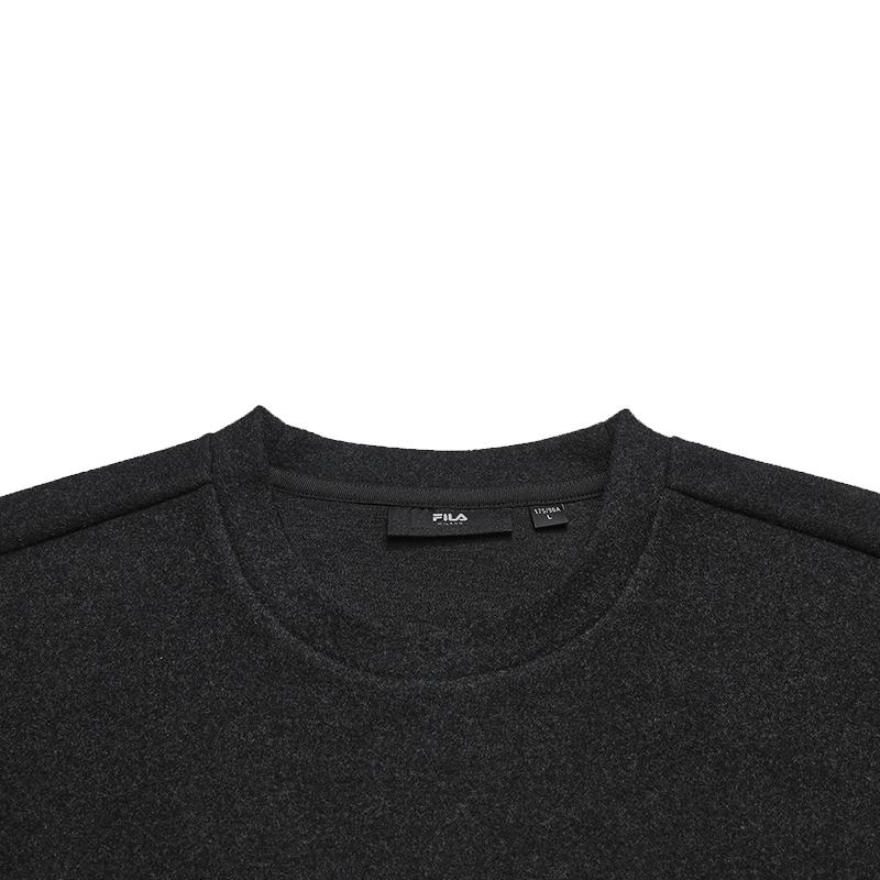 FILA Milano Series Fashion Simple Classic Retro Sports Casual Comfortable Versatile Loose Crew Neck Pullover Sweatshirt Men sweatshirt F11M615214FCC