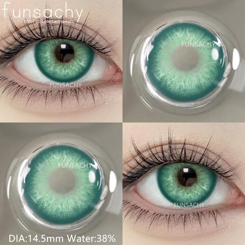 FUNSACHY 1 Paar Naturfarbige Kontaktlinsen für Augen Braune Linsen Farbige Linse Koreanische Blaue Linsen Graue Jahreslinsen Augen Make-up Linse