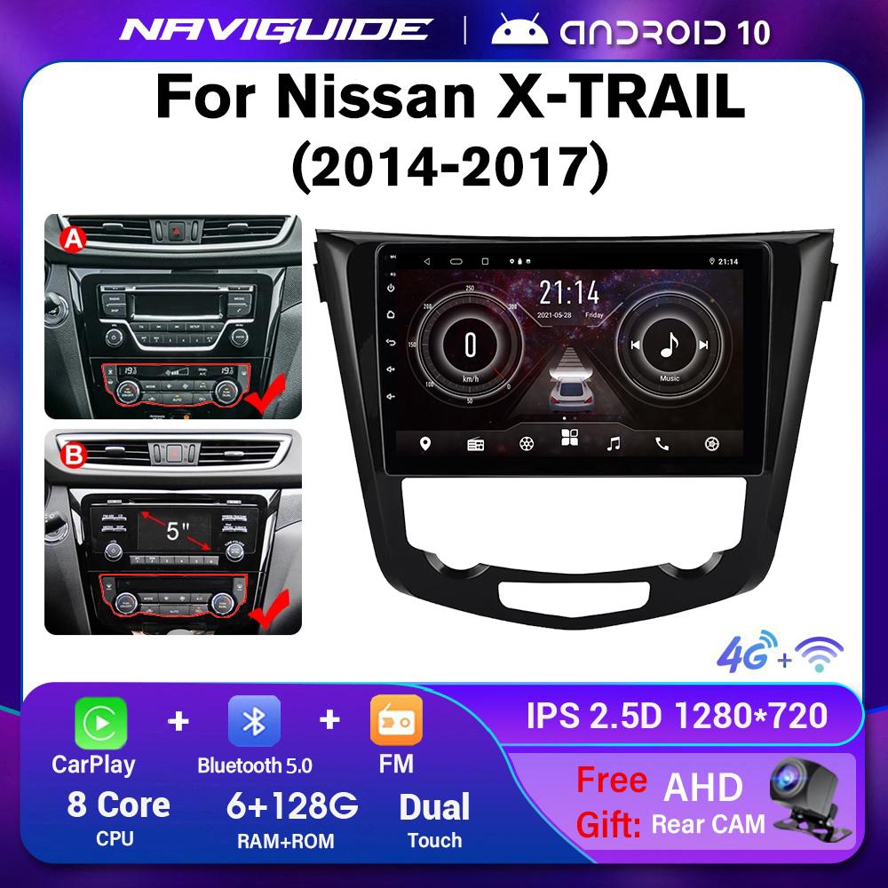 10'' 2 Din Android Car Radio Multimedia For Nissan X-TRAIL X Trail T32 Qashqai 2 J11 2014-2017 Autoradio Carplay Gps NO Dvd Player