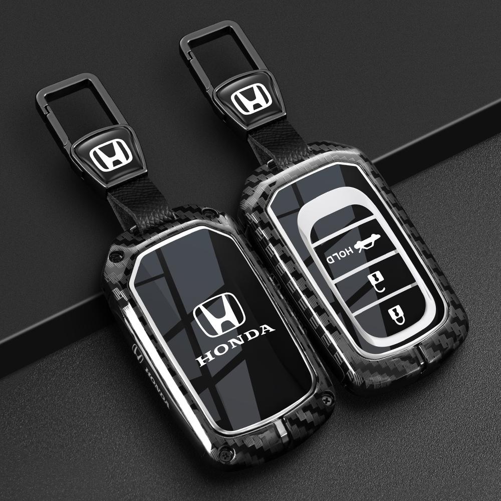 New Carbon fiber TPU Car Key Case Cover Protect Shell Bag For Honda Civic Accord HR-V CR-V CRV 2021 2022 2023 Accessories