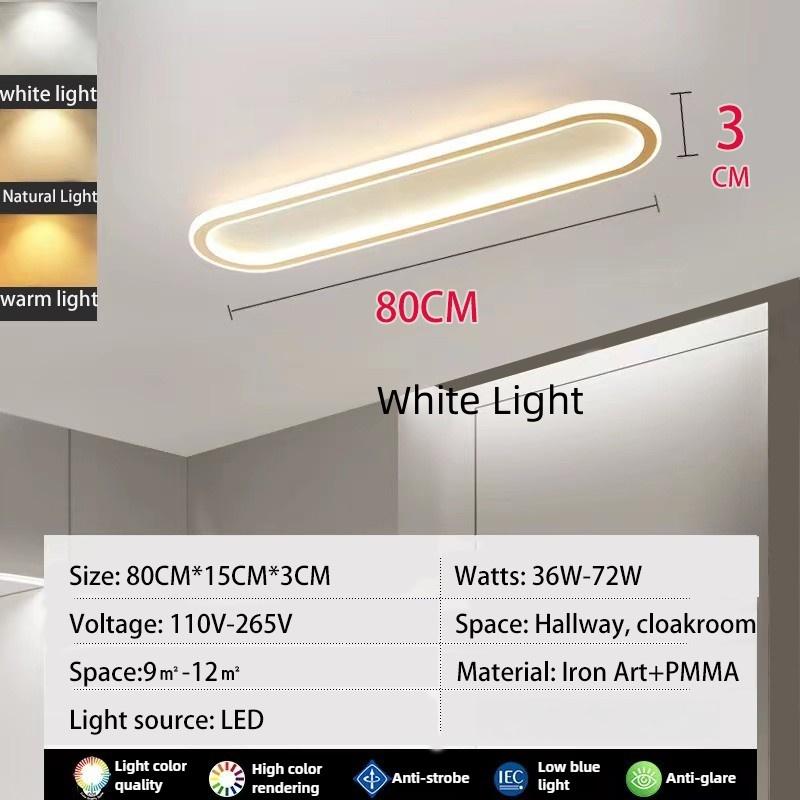 Household Minimalist LED Ceiling Light Remote Control 3 Lighting Modes Corridor Ultra-thin Lighting Lamp