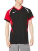 Volleyball Spielshirt, Kurzarm, Feuchtigkeitsableitend, Schnelltrocknend, Für Jugendliche erhältlich, V2MA2112, Unisex, Schwarz x Chinesisches Rot x Weiß, Größe L