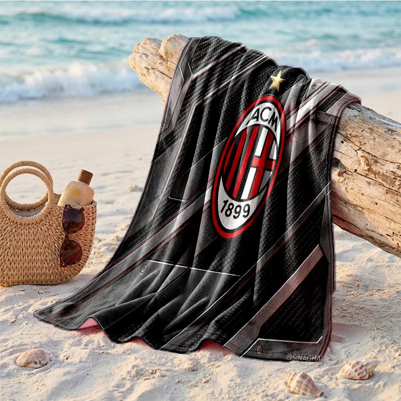 AC Milan Print Microfiber Beach Towel Quick Dry Absorbent Large Towel For Beach Swimming Travel