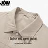 JOW Men's Multi-Pocket Lapel Workwear Jacket