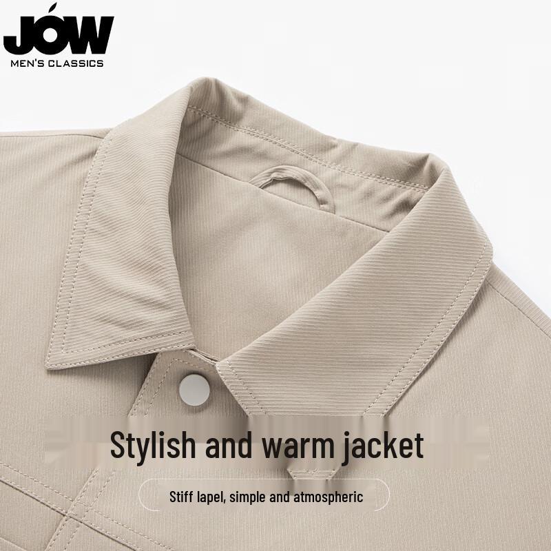 JOW Men's Multi-Pocket Lapel Workwear Jacket