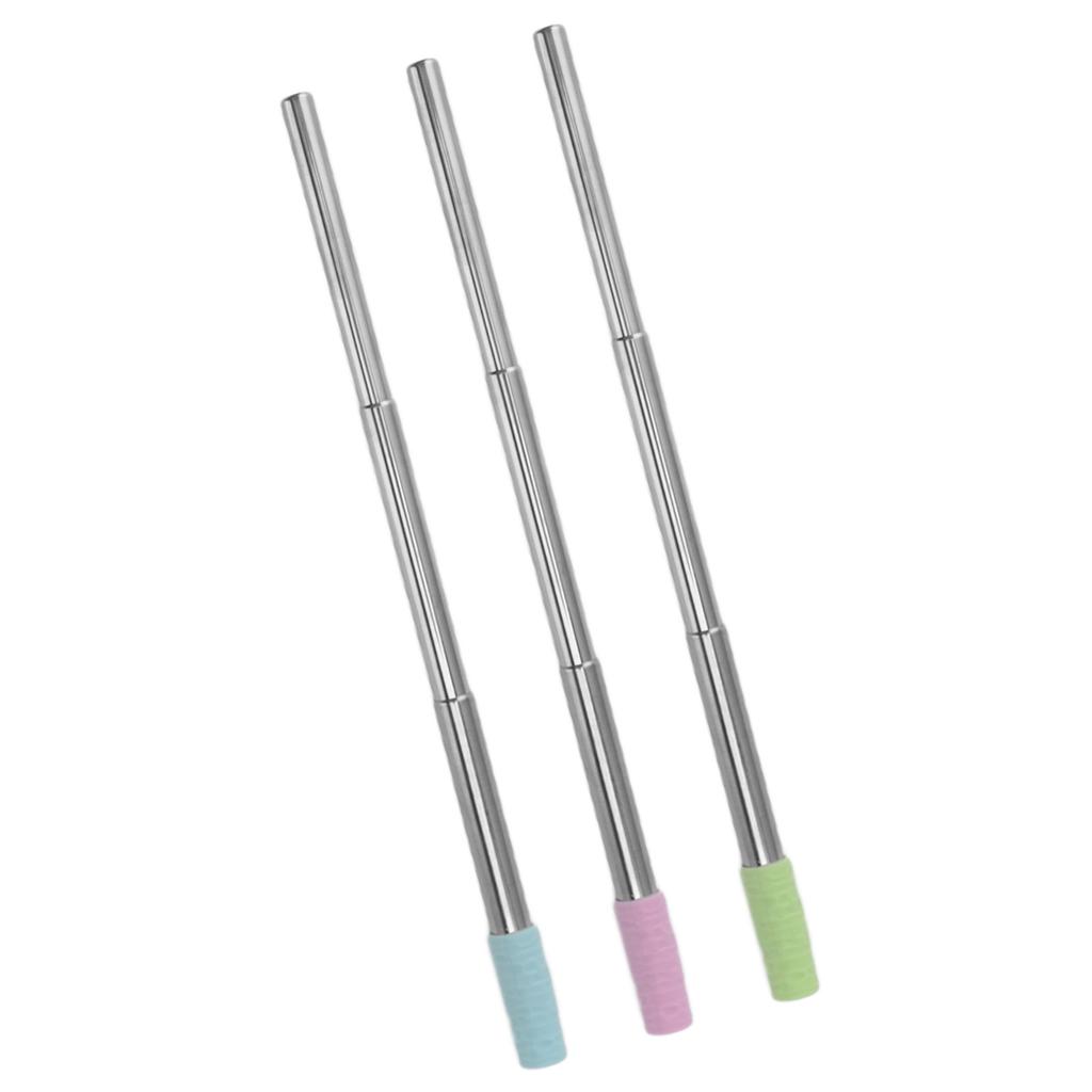 Collapsible Drinking Straw Reusable Eco Friendly Compact Foldable Straw Stainless Steel Convenient for Travel Work Kitchen Car