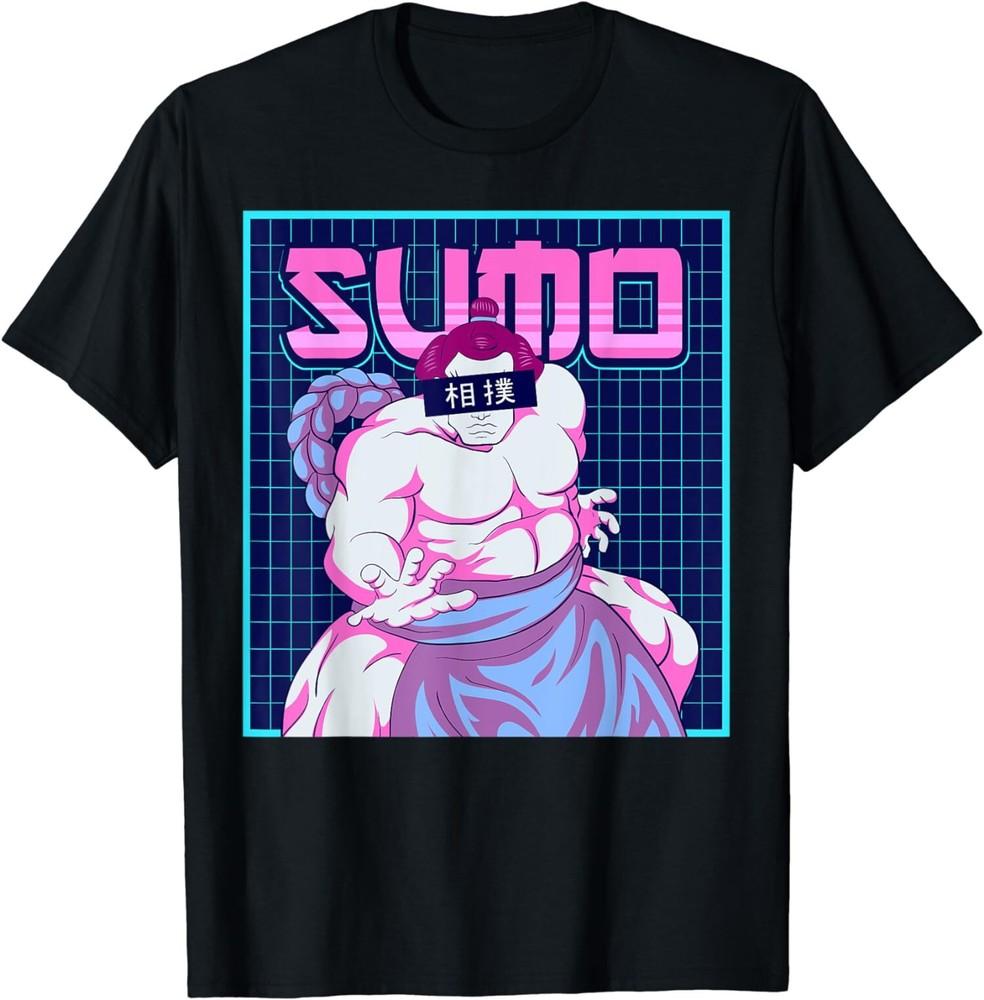 

NEW LIMITED Japanese Sumo Wrestler In Mawashi Vaporwave Aesthetic Kanji T-Shirt Unisex T-Shirt XXXXL
