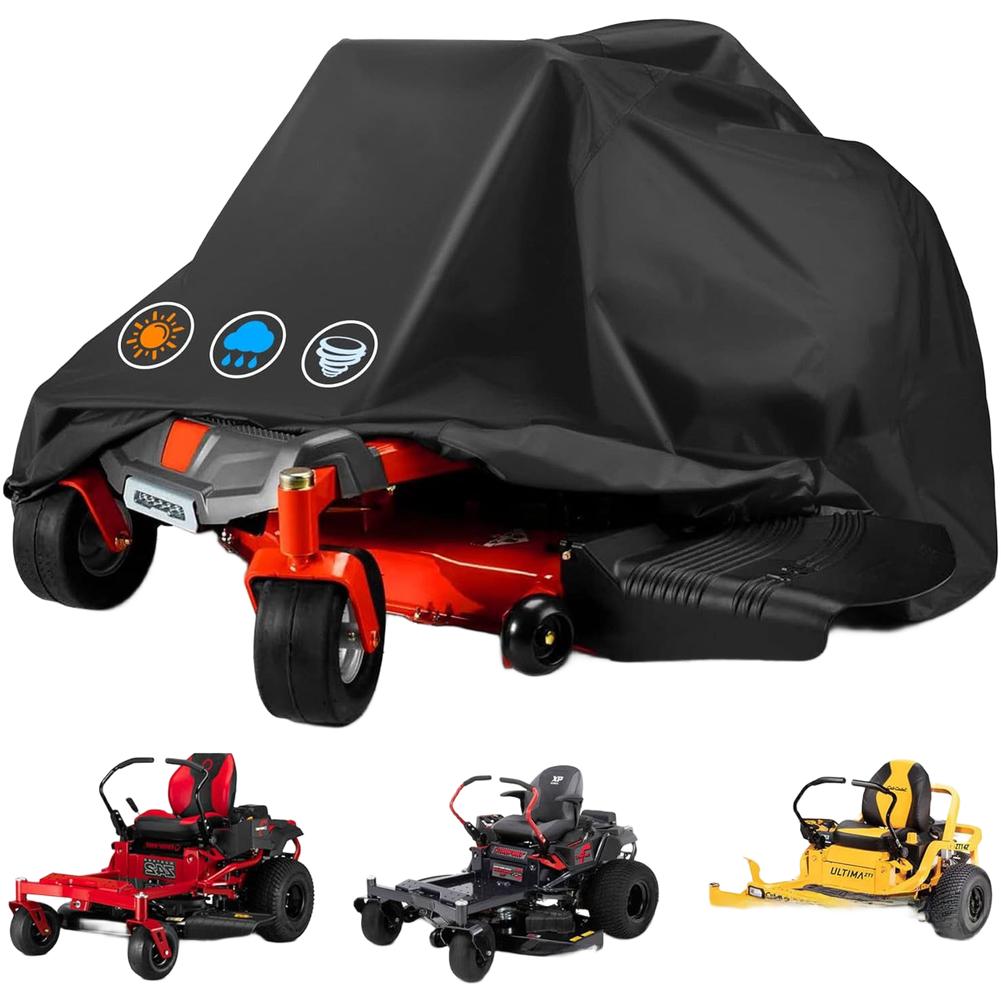 For ZERO Turn Tractor Lawn Mower Cover Heavy Duty Oxford 210L 117W 140H CM Waterproof UV Resistant Elastic Hem