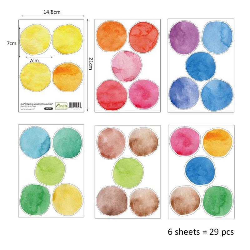 29 Pcs/Set PVC Baby Wall Decals Colored Dots Creative Stickers for Children Vinyl Nursery Room Decoration